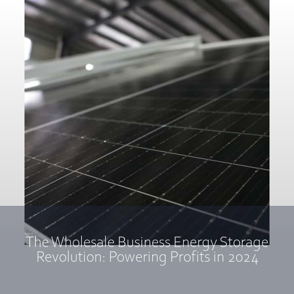 The Wholesale Business Energy Storage Revolution: Powering Profits in 2024